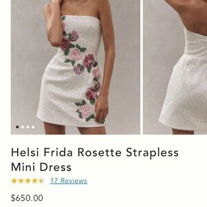Helsi Frida Rosette Strapless Mini Dress
